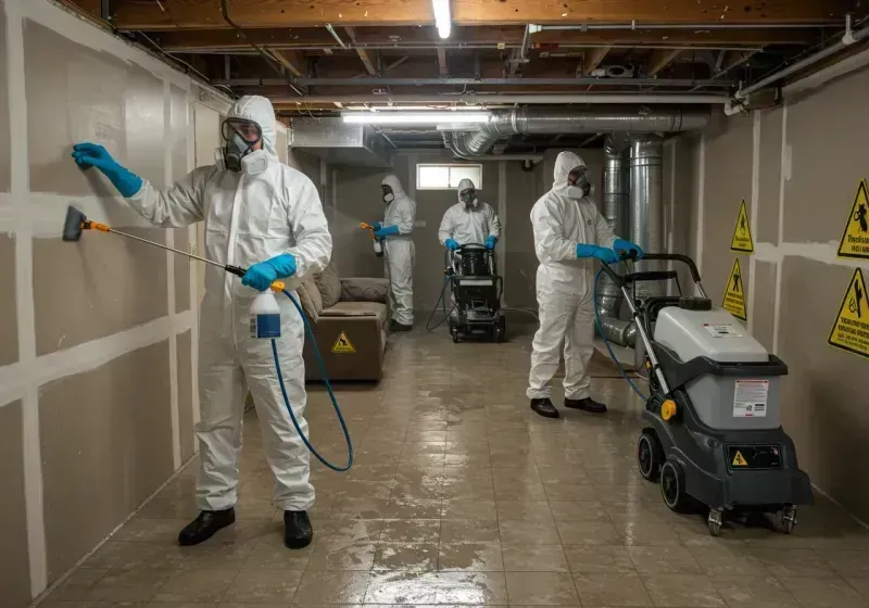 Basement Moisture Removal and Structural Drying process in Rosaryville, MD